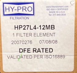 Hy-Pro HP27L4-12MB Filter Element