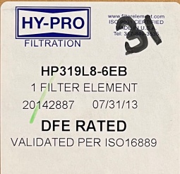 Hy-Pro Filter Element HP319L8-6EB