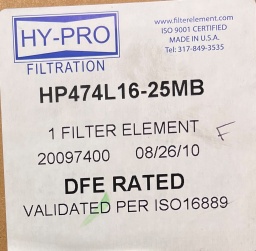 Hy-Pro Filter Element HP474L16-25MB