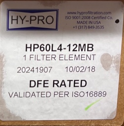 Hy-Pro Filter Element HP60L4-12MB