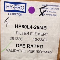 Hy-Pro Filter Element HP60L4-25MB